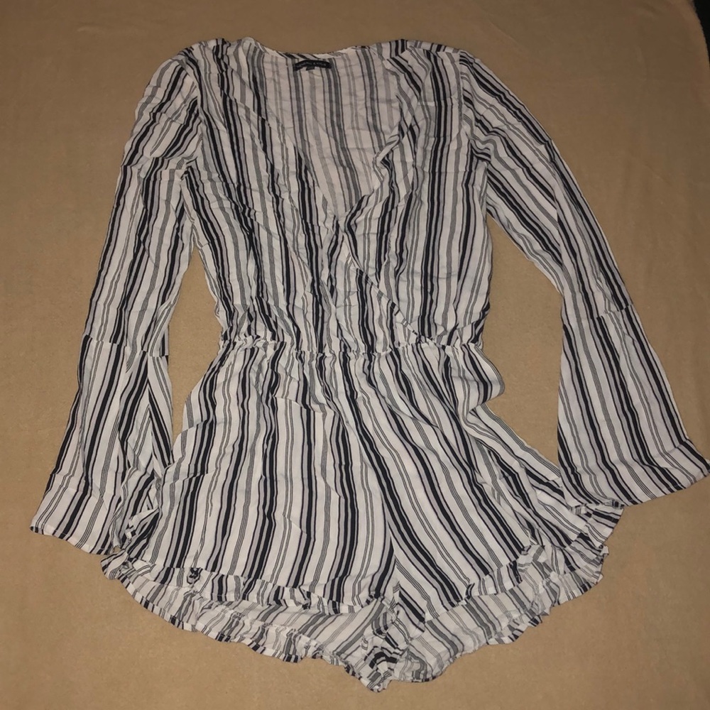 Sexy black and white romper